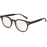 Dollger Blue Light Blocking Glasses For Woman Men Thick Square Frame Round Non-Prescription, For Computer,Work, TV,Gaming