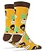 Oooh Yeah Men's Luxury Combed Cotton Crew Socks Bob Ross Happy Tree