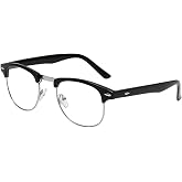 Shiratori New Vintage Fashion Half Frame Semi-Rimless Clear Lens Glasses