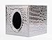 S Forever Cube Kleenex Box Holders PU Leather Square Roll Tissue Box Cover (Silver,5.32