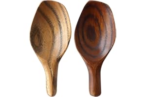 UPKOCH 2pcs Wooden Loose Tea Scoops, Natural Wood Coffee Bean Scoop, Multi-Purpose Wooden Scoops for Jars, Condiments, Dog Cat Food, Tea Accessory (9 x 4 cm)
