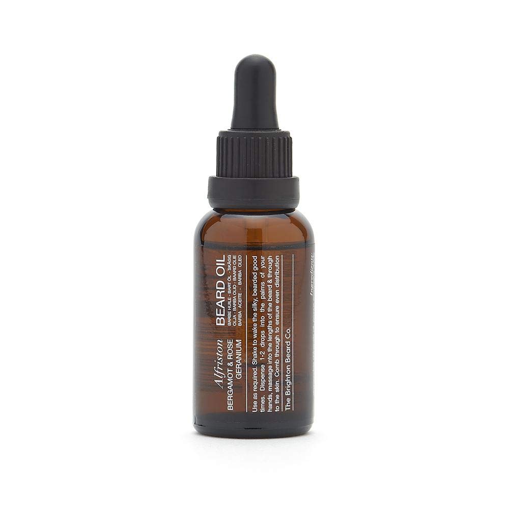 The Brighton Beard Co. Alfriston, Bergamot & Rose Geranium, Nourishing, Luxury Handmade Beard Oil 30ml