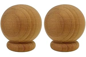 H HIGHLAND MANOR WOOD PRODUCTS LLC Highland Manor Wood Products Solomon Ball Finial - 3 1/4" Tall x 2 15/16" Wide (Cherry) (2 Finials)