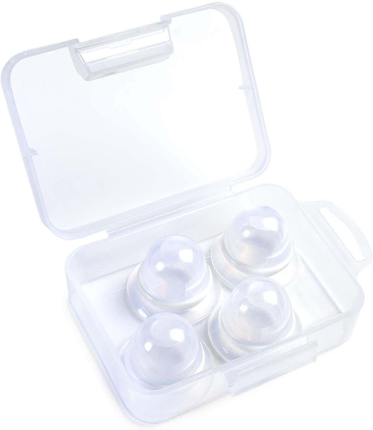 Bukihome Nipple Suckers, Nipple Corrector for Flat and Inverted Nipples, Nipple Shield, Nipple Pullers for Breastfeeding, 2 Pairs with Travel Case