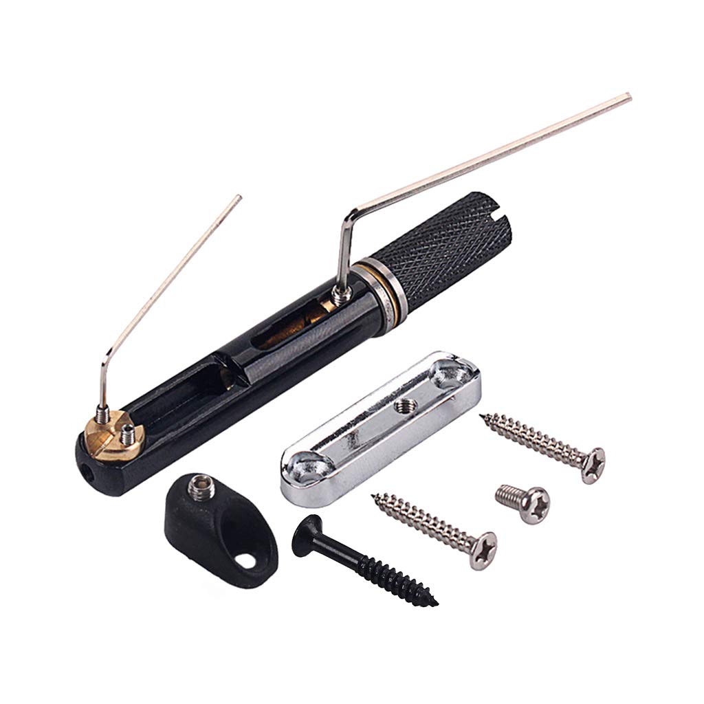 Alnicov 1 Set Single Headless Guitar Bridge Set,For 5 Strings Electric Guitar Tool