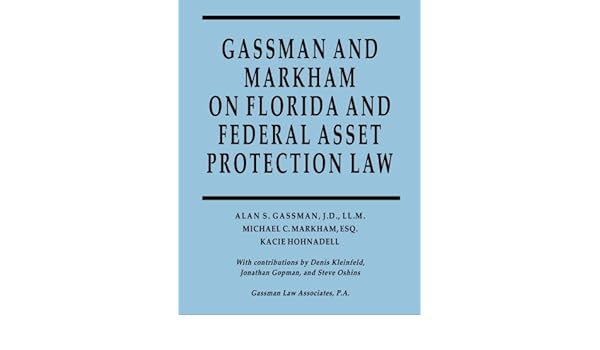 Amazoncom Gassman And Markham On Florida And Federal Asset - 