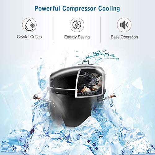 Sentern Portable Countertop Clear Ice Maker Stainless Steel Ice Making