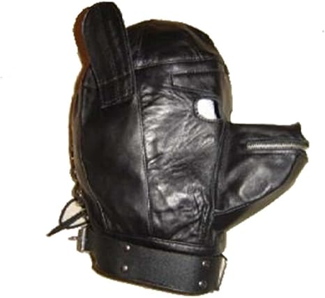 Amazon Com Leather Hood Dog Face Mask Hood S M Health