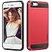 Vofolen Sliding Cover Card Slot Wallet Case Anti-Scratch Bumper Skin Hybrid Shield Armor Protective Shell - Red