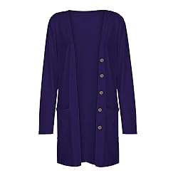 3/4 Sleeve Cardigan Black Cardigan for Women