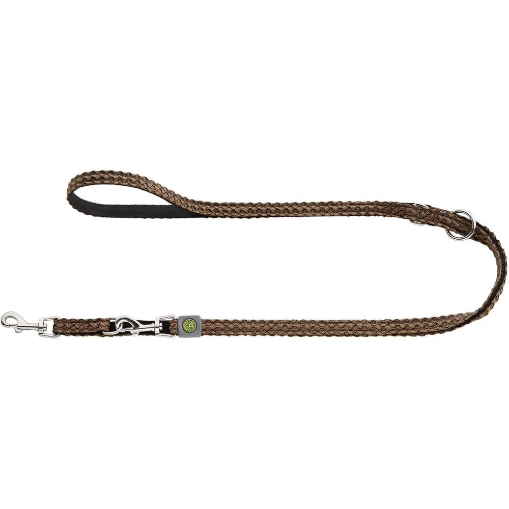 HUNTER Adjustable leash Hilo 15/200 mesh, brown