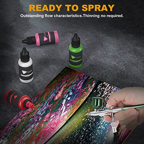 Tplook Upgraded 37PSI Airbrush Kit, DualAction MultiFunction Five