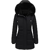 Gihuo Women's Winter Warm Puffer Coat Quilted Long Parka Jacket with Removable Hood