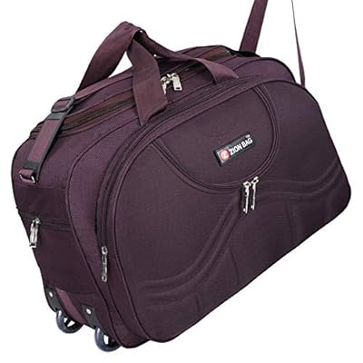 Zion Bag Waterproof Polyester Lightweight 40 L Travel Duffel Bag with 2 Wheels (Purple)