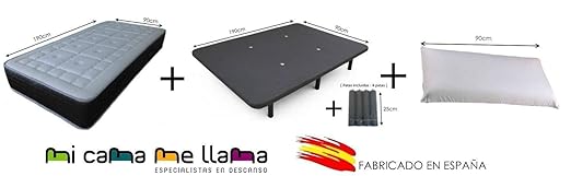 Dulces Sueños Pack COLCHON VISCOELASTICO Premium + Base ...