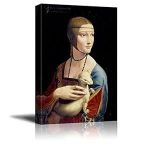 Lady With An Ermine by Leonardo da Vinci - Canvas Print