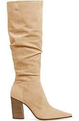 PiePieBuy Womens Faux Suede Knee High Boots Pointed