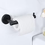 Sayayo Black SUS304 Wall Mounted Toilet Roll Holder Round Base Loo Tissue view 2