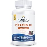 Nordic Naturals Vitamin D3 Gummies, Wild Berry - 120 Gummies - 1000 IU Vitamin D3, 1.4 mg Iron - Great Taste - Healthy Bones, Mood & Immune System Function - Non-GMO - 120 Servings