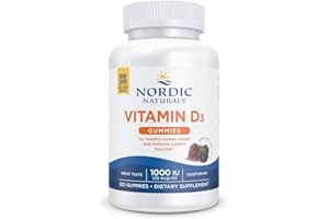 Nordic Naturals Vitamin D3 Gummies, Wild Berry - 120 Gummies - 1000 IU Vitamin D3, 1.4 mg Iron - Great Taste - Healthy Bones, Mood & Immune System Function - Non-GMO - 120 Servings