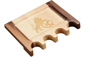 KONLLEN Pool Cue Holder Portable Pool Stick Holder 4 Holds Cue Stick Holder Weighted Solid Wood for Billiard Table Bar Chair