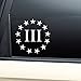 Three Percenter Vinyl Decal Sticker - 2nd Amendment - Molon Labe | 4 In Decal