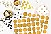 Gold Polka Dot Wall Decals - Girls Appliques Circle Décor Stickers - Gold Decals Polka Dot Stickers Nursery [207 Art Bedroom clings] with Free Bird Gift!