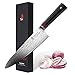 TUO Cutlery Chef Knife - Japanese Damascus Steel - Rose Pattern - Kitchen Knife With Erqonomic G10 Handle (Ring-chef)