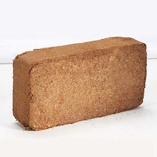 AUOKER Reptile Substrate, Natural Coconut Husk Fiber Coir Fiber Block, Reptile Bedding for Ball Pythons, Boas, Lizards, Frogs, and Most Other Amphibians - 7.83.91.9"