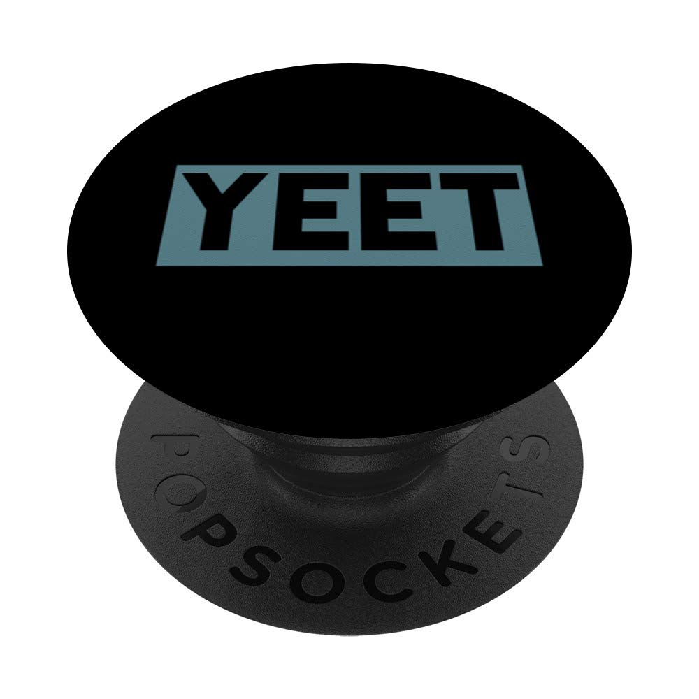 YEET Blue and Black Cool Grip Women Girls Boys Youth Men PopSockets PopGrip: Swappable Grip for Phones & Tablets