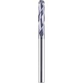 SpeTool 14411 Ball Nose Carbide End Mill CNC Cutter Router Bits Double Flutes Spiral Milling Tool 1/4 inch Shank with 3 inch Over Length