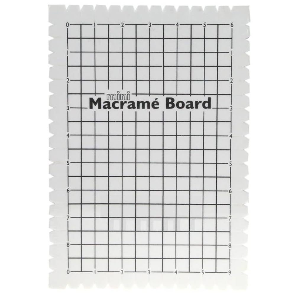 Generic Dungaree Queen Macrame Mat, Mini Macrame Board, Self Healing Foam, Secure Notches, Tangle Free, Versatile, 7.5" x 10.5", 1 Piece, Foam