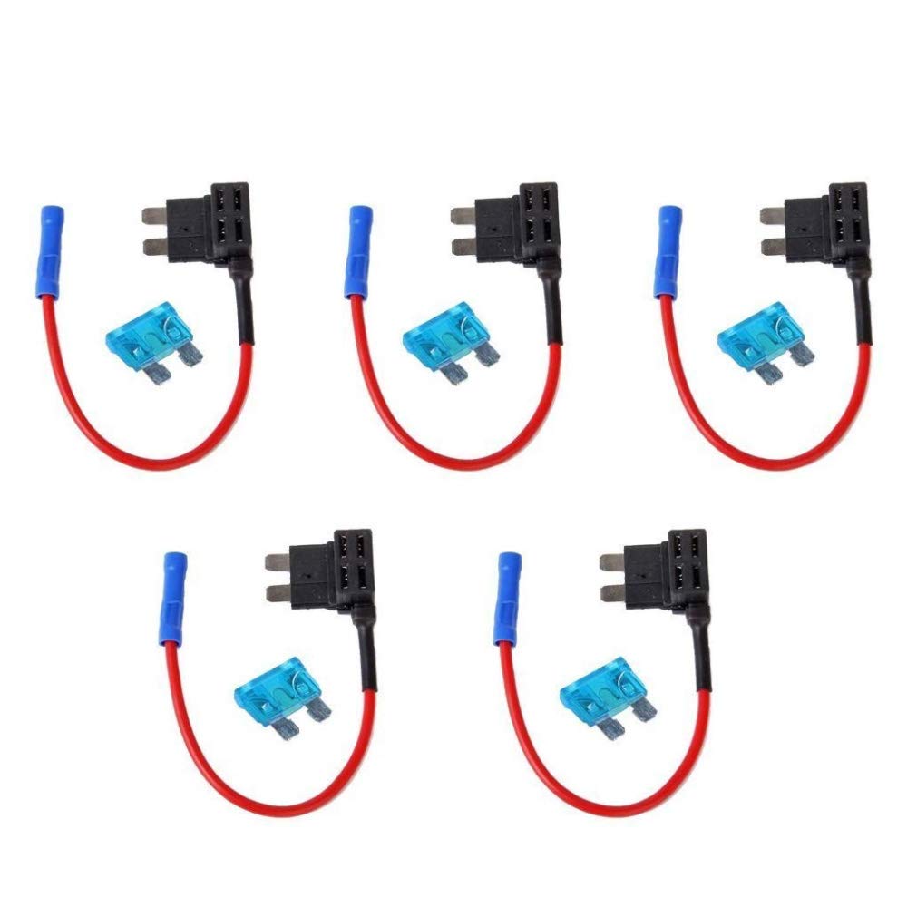 Mintice™ 5 X 12V 24V Standard Add A Circuit Fuse Tap Piggy Back Blade Holder Plug Socket Car Vehicle