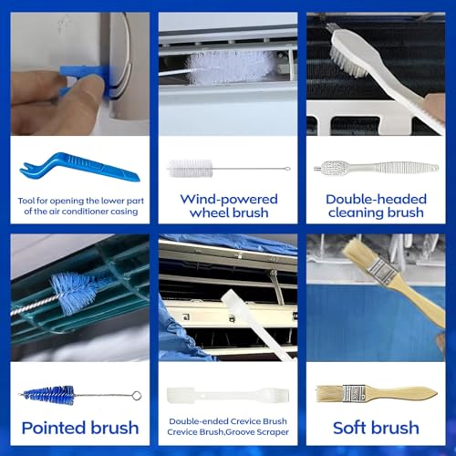 Kikepilm Split Air Conditioner Cleaning Kit, Air Conditioner and Wall Air Conditioners for Home, Blue Large