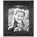 Americanflat Hinged 4x6 Triple Picture Frame with 3 Photo Openings and Polished Glass - Distressed Wood Collage Picture Frames for Tabletop and Wall Display - Hampton Collection - Charcoal Black