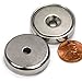 CMS Magnetics 8 Super Strong Fishing Magnets Made of Neodymium Magnets - 99 Lb Pull Force Each, for Magnet Fishing in River and Lake, Dia 1.26