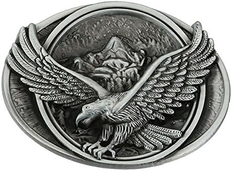 Huabola Western Cowboy belt buckle eagle (silver)