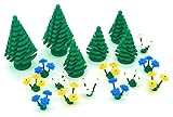 LEGO Garden Pack - Trees and Blue/White/Yellow Flowers