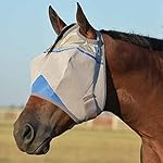 Cashel Crusader Standard Fly Mask with Blue Trim, Benefit Wounded Warriors - All Sizes