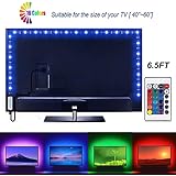 Led Strip Lights 6.56ft for 40-60in TV USB Backlight Kit with Remote, 16 Color 5050 Bias HDTV ï¼ˆ24Key Remoteï¼‰