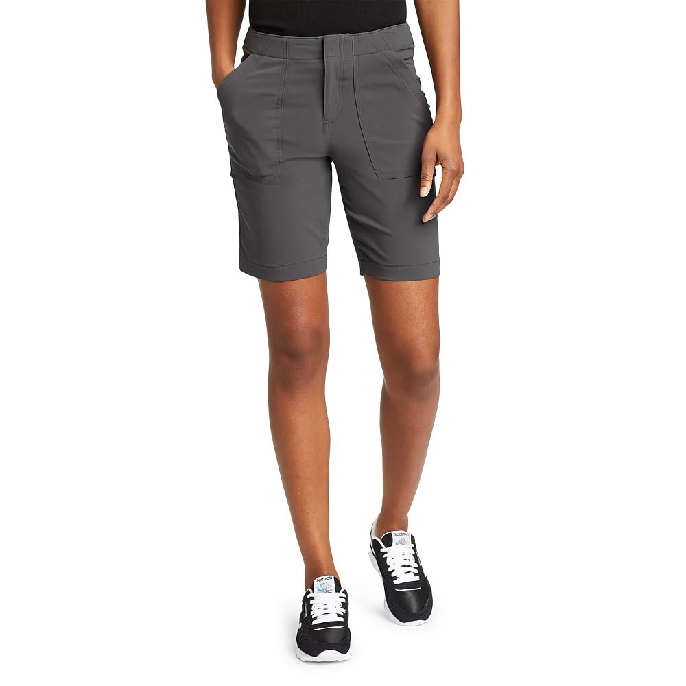 Eddie Bauer Women’s Horizon Bermuda Shorts, Dark Smoke, 16