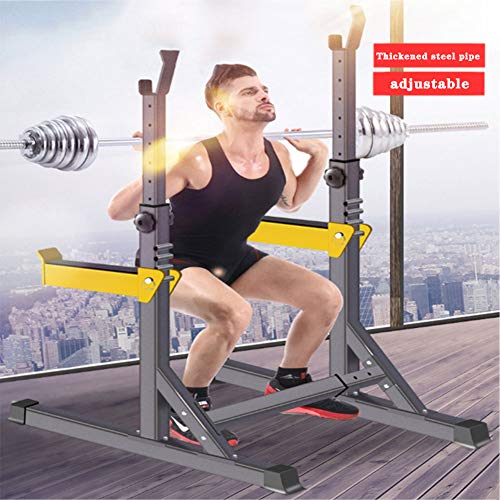 Squat-Rack-Gorilla-Weight-Bench-Support-Langhantel-Kniebeugen-Staender-Mehrere-Tastenpositionen-Rstellbarer-Halbrahmenhalter-Robust-Ablage-Fuer-Langhantelstangen