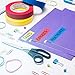 Colored Masking Painters Craft Tape Jumbo 11 Pack - Extra Long Premium Rolls - 1 Inch Wide, 60 Yards Long, Bright Colors. Great for Arts & Craft Projects, Fun for Kids & Adults - Washi Tape
