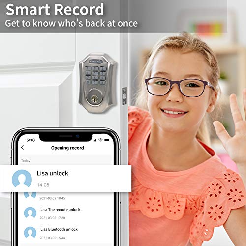 KlwenasMaec Smart Door Lock with Keypad, Keyless Entry Home with Your Smartphone, Bluetooth