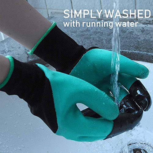 WenSha Garden Genie Gloves with Claws on Each Hand Waterproof Digging Gloves for Gardening 1 Pair - Thumbnail 5
