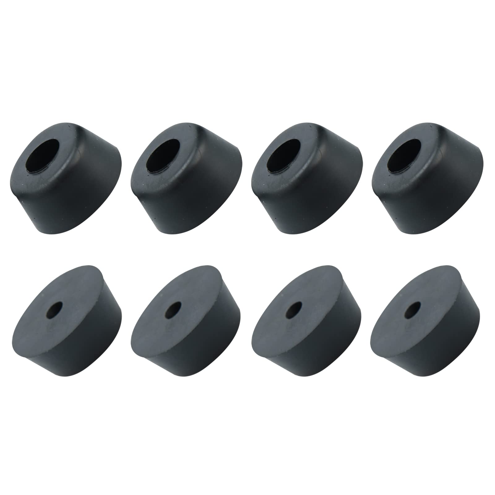 METALLIXITY Rubber Bumper Feet (25x12mm/0.98"x0.47") 8Pcs, Round Leg Pads Floor Protectors - for Home Tables Chairs Cutting Board, Black