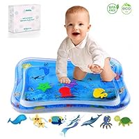 iBeleby Inflatable Tummy Time Water Mat, Baby Playmat - Fun Time Play Activity Center for Infants & Toddlers, Baby Toys 6 to 12 Months, Improve Early Brain Development & Stimulation Growth (Mermaid)