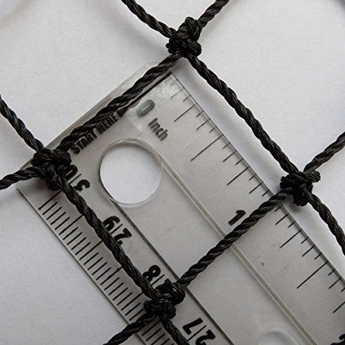 Poultry Netting 25' x 50' Heavy Knotted 1" Mesh Nets Aviary Gamefowl Quail Chicken Bird Block Net Long Lasting Break/Burst 85/245 lb Polyethylene 8-10 Year Lifespan 33lb Ship Weight