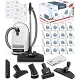 Miele Complete C3 Cat and Dog Canister HEPA Canister Vacuum Cleaner with SEB228 Powerhead Bundle - Includes Miele Performance Pack 16 Type GN AirClean Genuine FilterBags + Genuine AH50 HEPA Filter