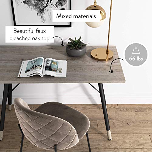 Nathan James Andi Computer, Office Desk, or Small Study Table, Light